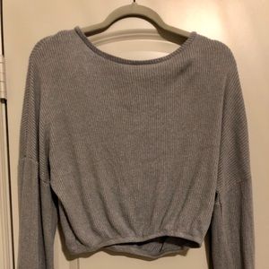 grey ribbed long sleeve!